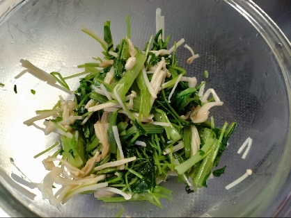 レンジで簡単♪えのきと小松菜のポン酢和え