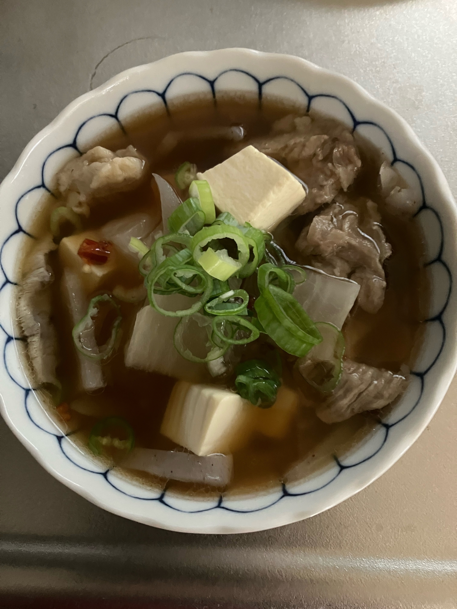 すじ肉のお汁　栄養たっぷり