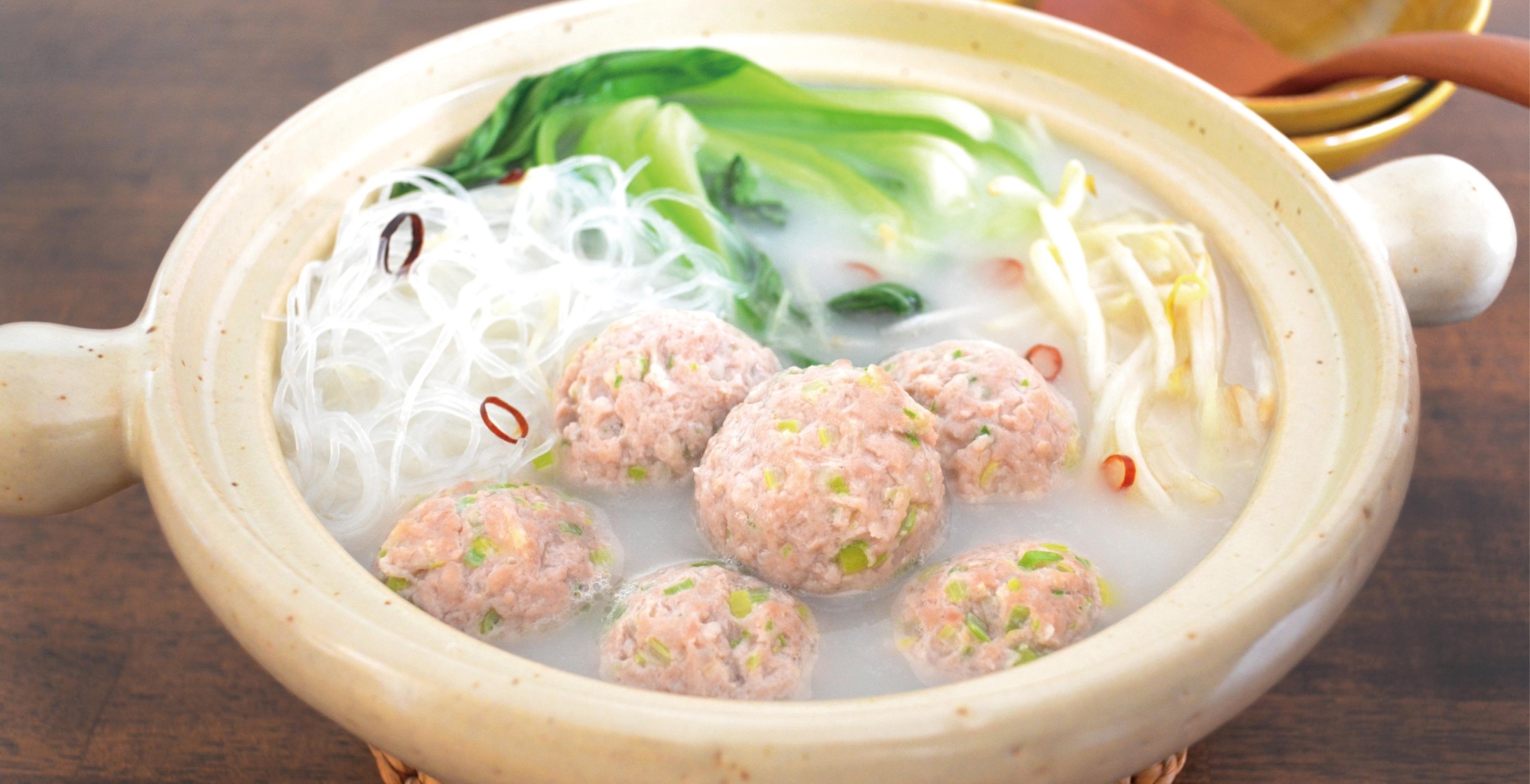 肉団子のあっさりしょうが鍋