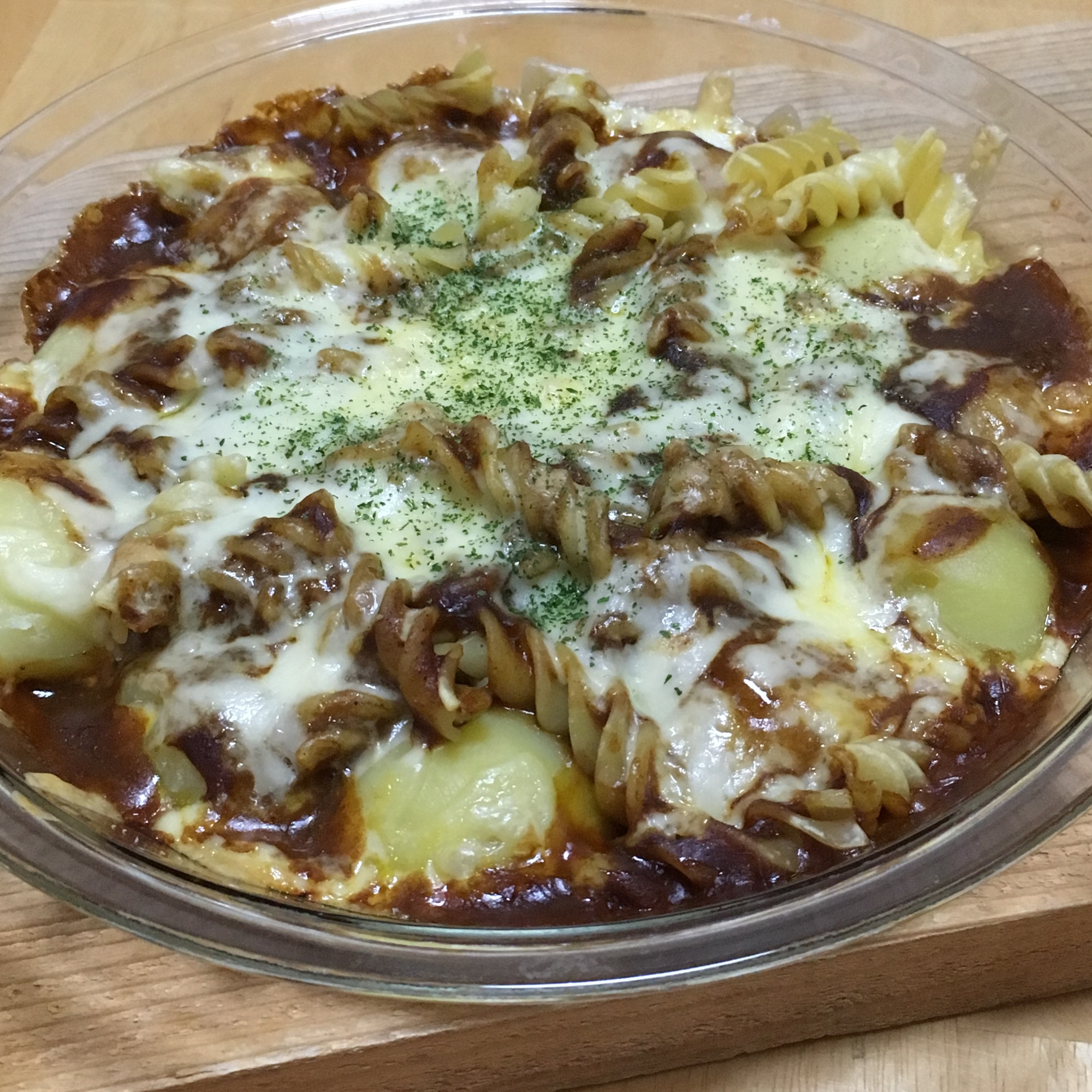 じゃが芋のカレーチーズ焼き♪