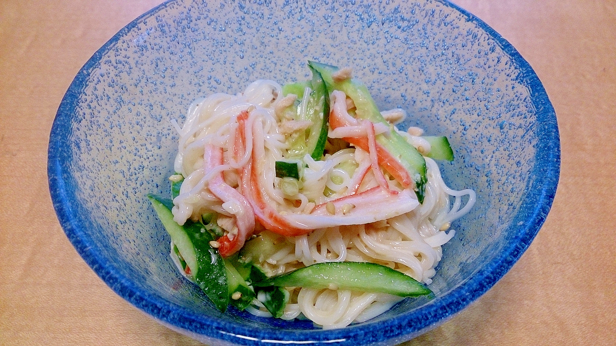 ゴママヨそうめんサラダ～節約レシピ～