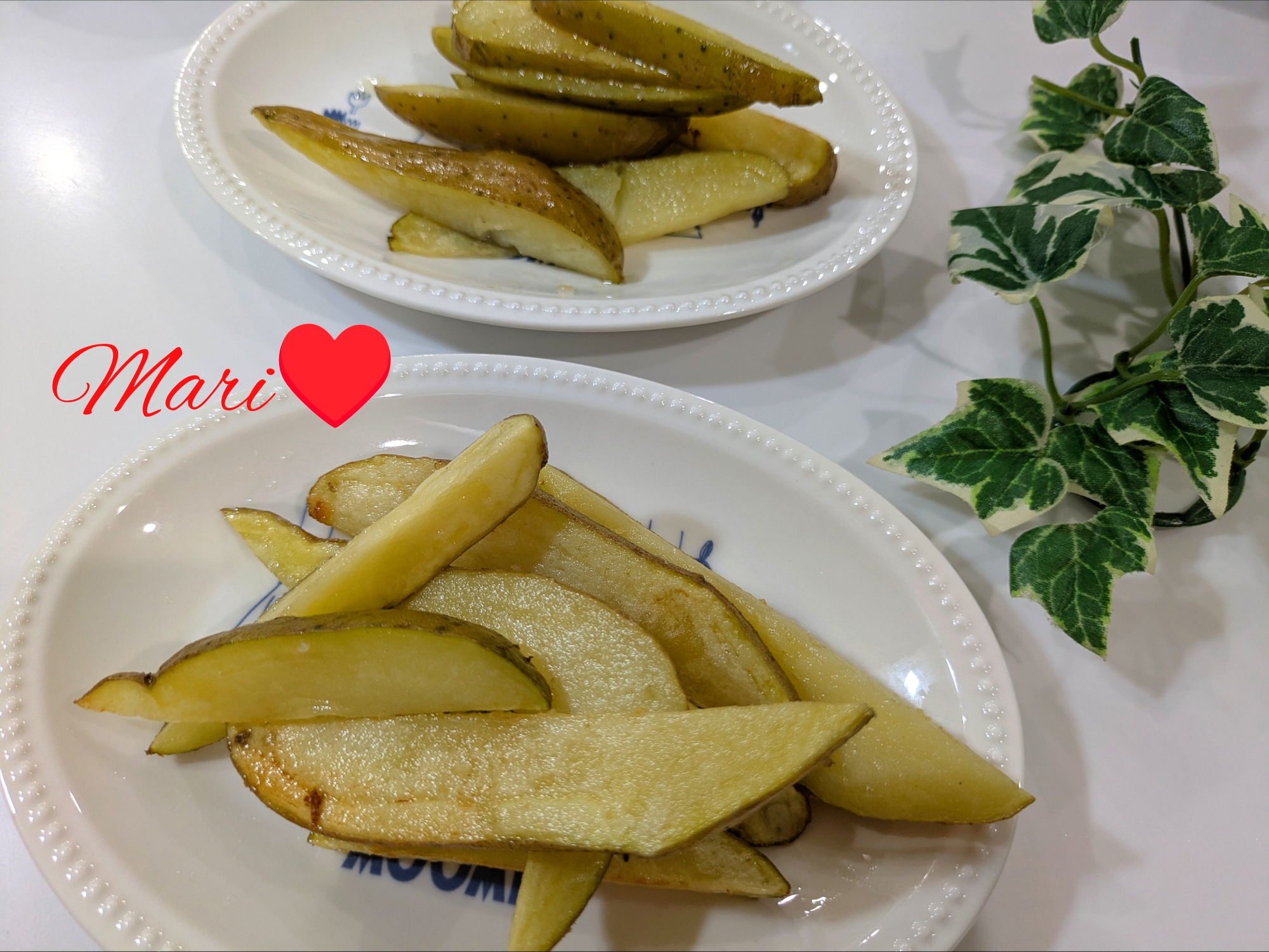 レンジで加熱してからの簡単フライドポテト