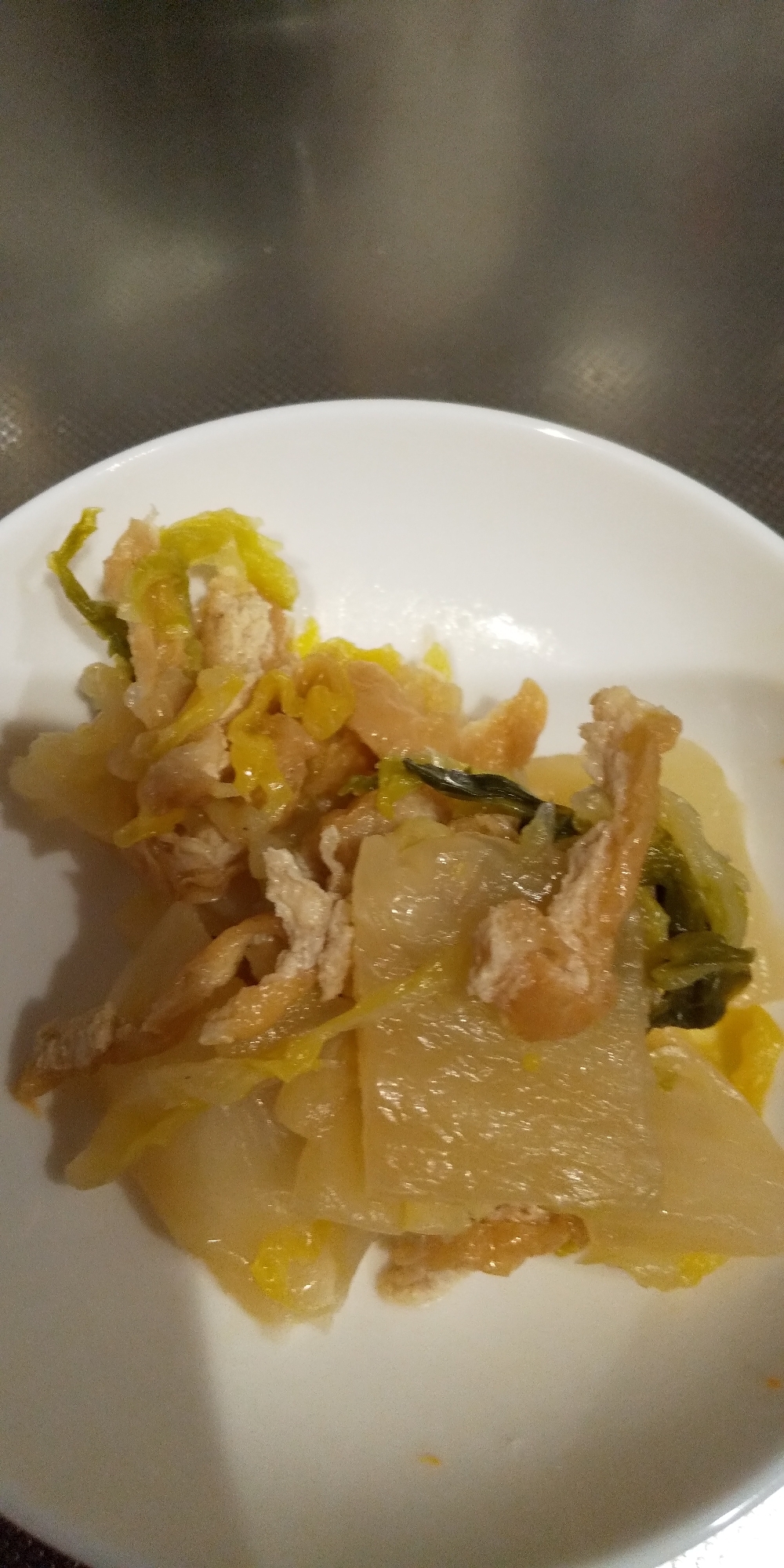 電子レンジで簡単！白菜とあげの煮物