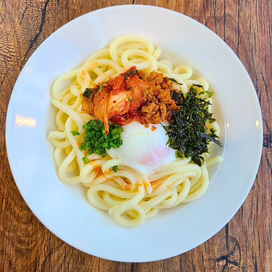 韓国風釜玉うどん