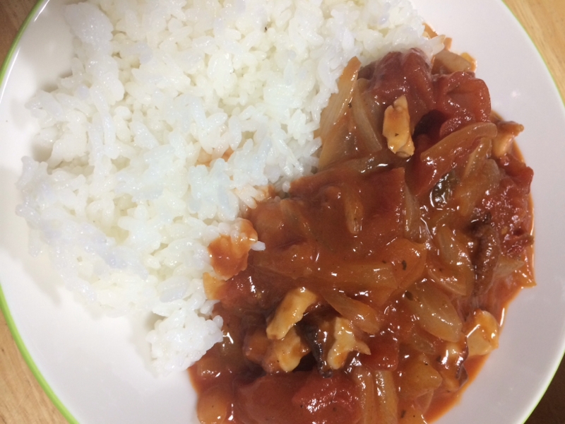 ほんのりカレー風味のタコトマトライス☻