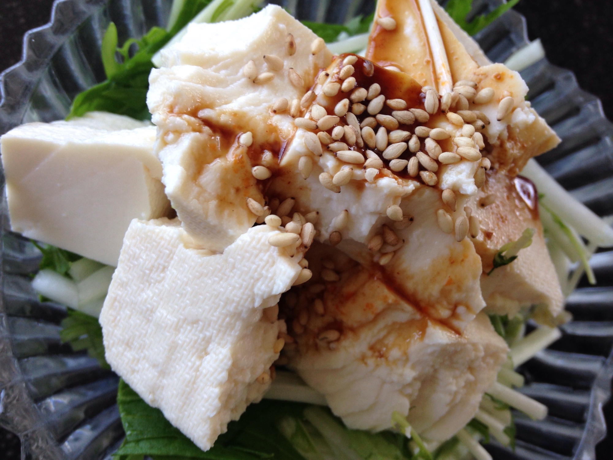 ピリ辛豆腐サラダ
