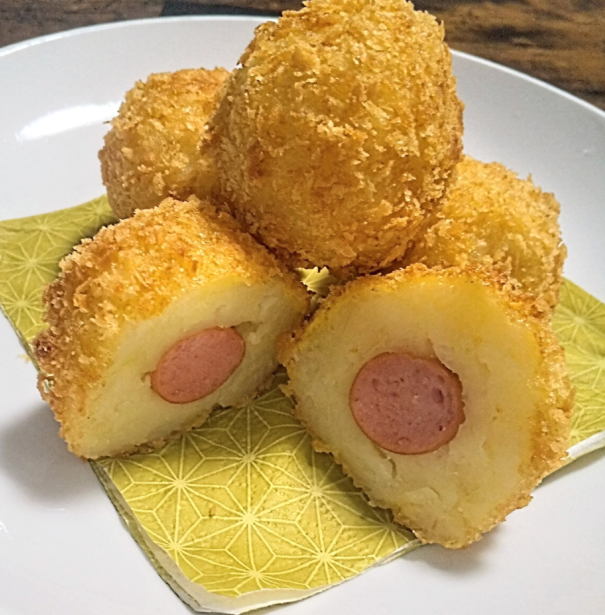じゃがバターソーセージフライ(^^)