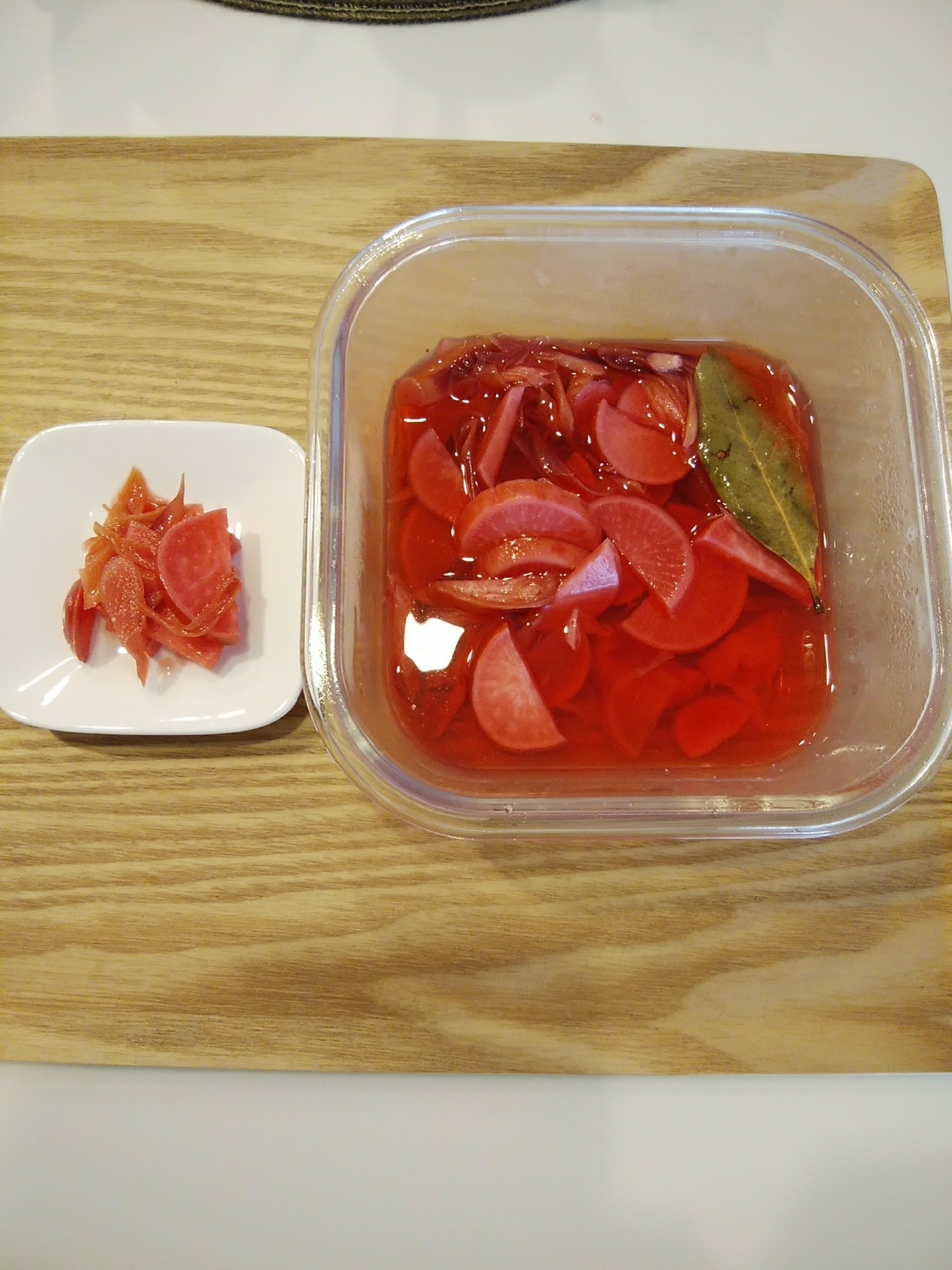 らっきょ酢で簡単 ラディッシュ ミョウガのピクルス レシピ 作り方 By Tomiharu 楽天レシピ