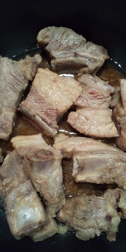 簡単時短☆豚スペアリブのニンニク醤油焼き❣️