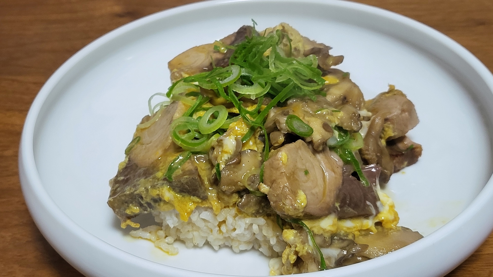 舞茸とぶりの卵とじ丼