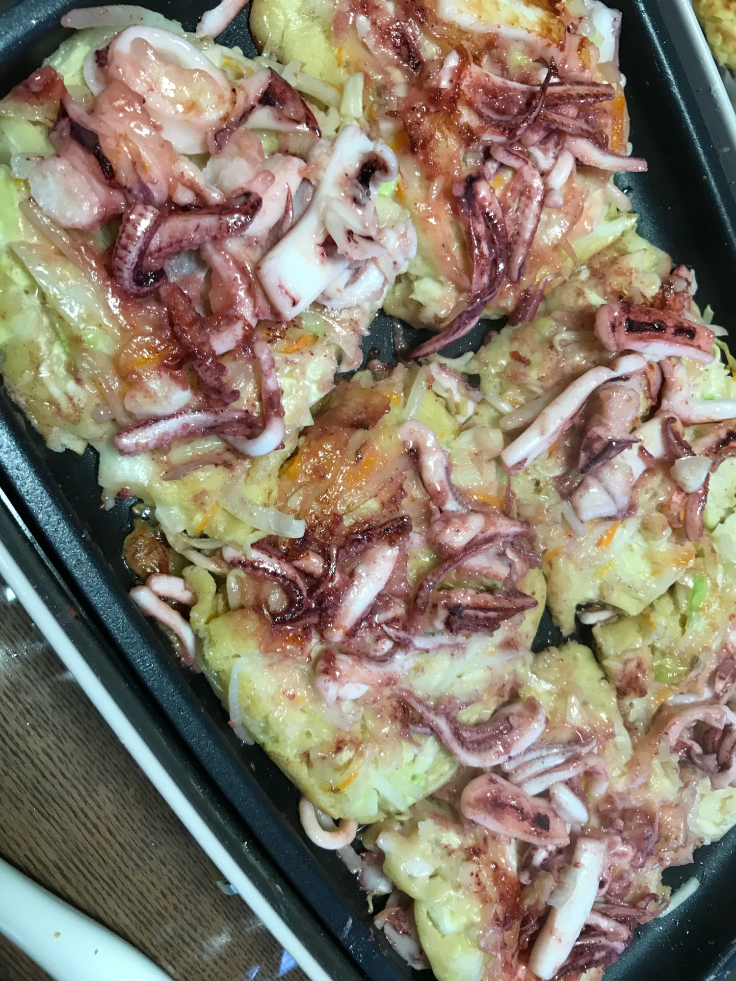 ブルーノでいかのお好み焼き