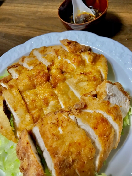 胸肉で作りました。タレは食べる時にかけるようにしました。おいしかったです！