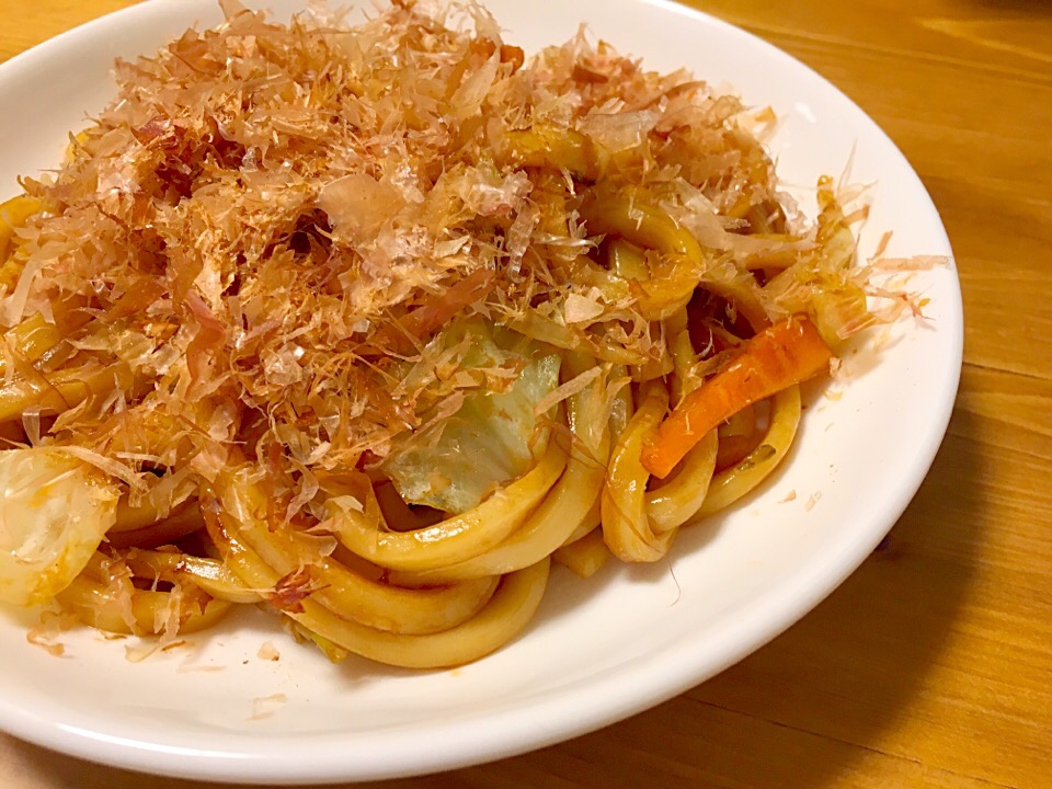 かつお踊る♪焼うどん