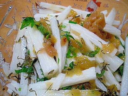 大葉 梅干し 刻みめかぶ入り長芋 レシピ 作り方 By ひろりん1106 楽天レシピ