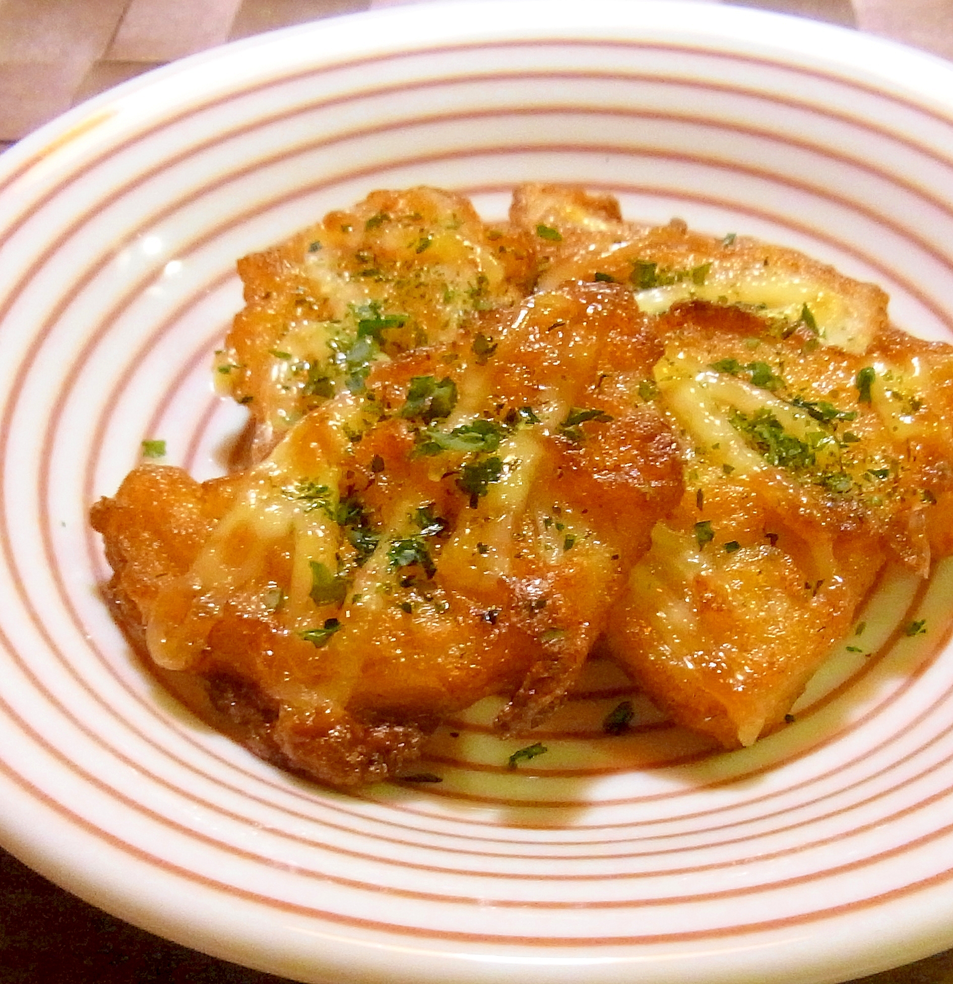 さつま揚げの青海苔マヨネーズ焼き