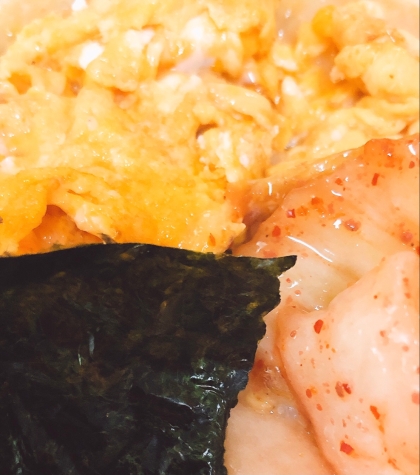 キムチ、卵、海苔♡美味しい組み合わせで大満足♡素敵なレシピありがとうございます﻿( σ̴̶̷̤ ᢦ σ̴̶̷̤ )感謝ですෆ˚*