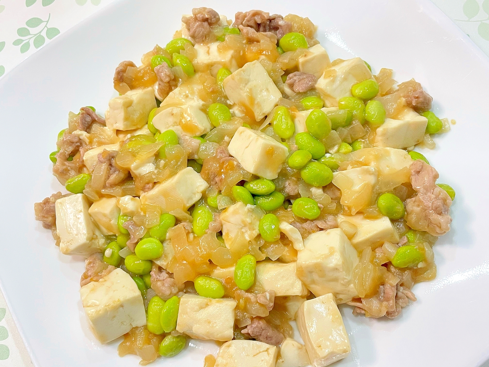 豆腐と鶏もも肉の柚子味噌炒め