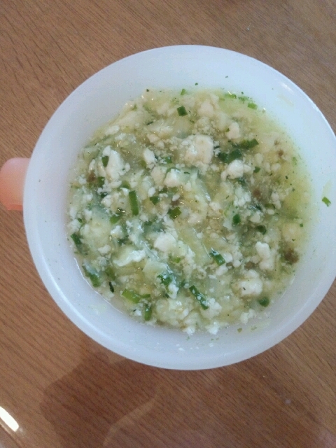 離乳食 中期 白菜とニラの豆腐あんかけ レシピ 作り方 By Koko0730 楽天レシピ