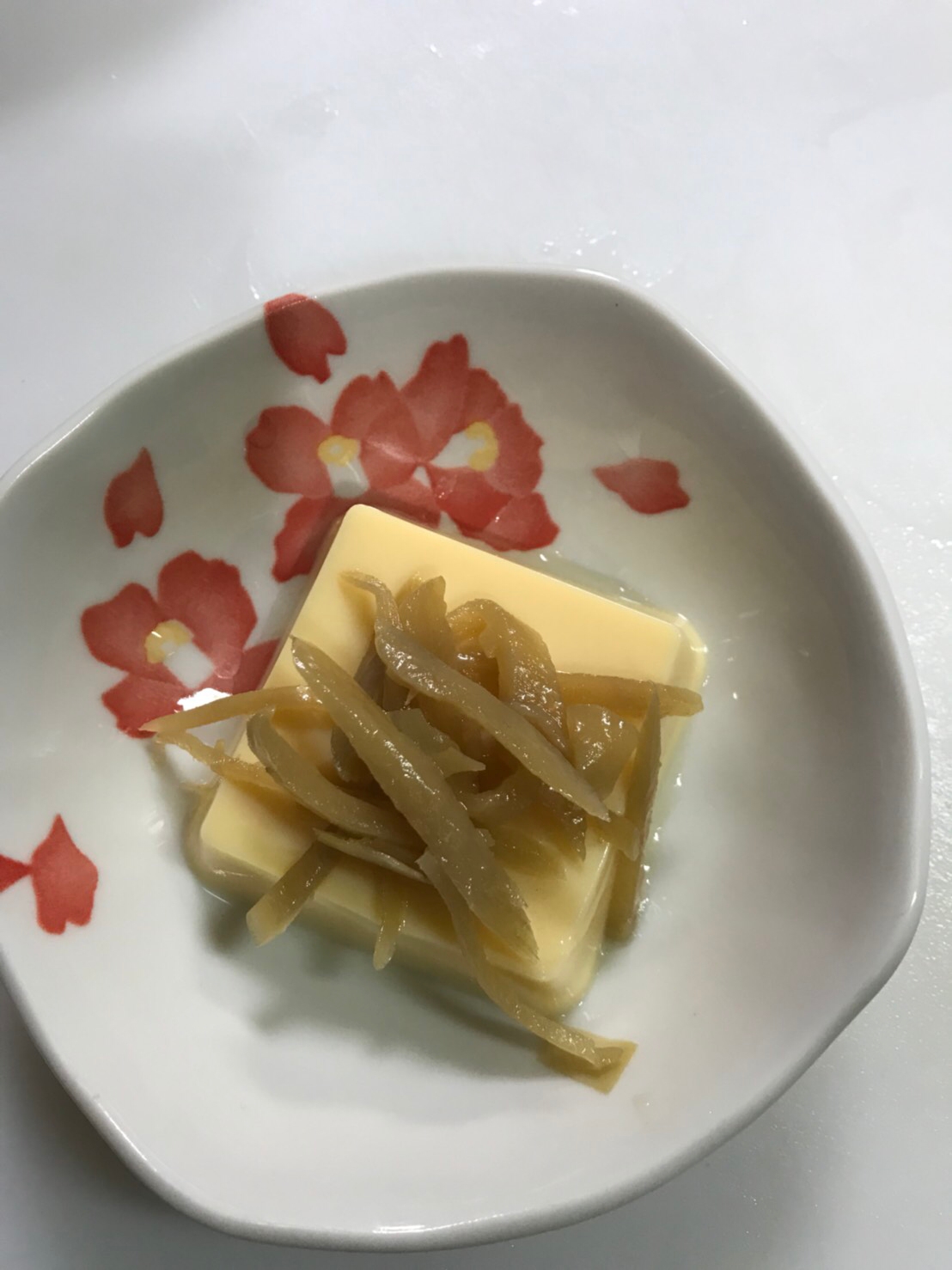 卵豆腐の新生姜のせ(^○^)