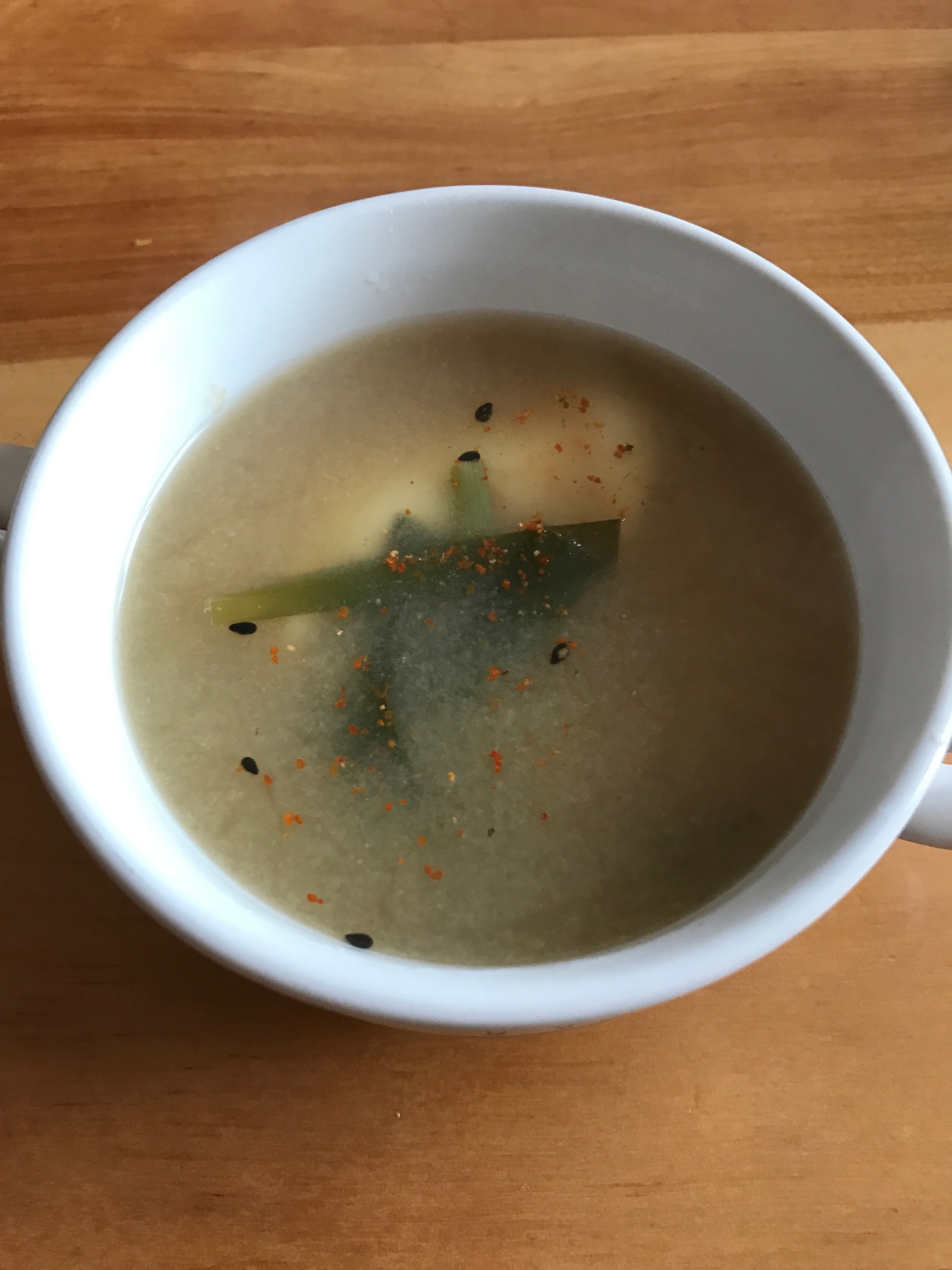 豆餅と溶けるチーズ入りお味噌汁