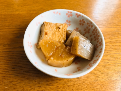 厚揚げ豆腐と大根とこんにゃくの煮物(^○^)