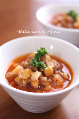 【簡単】野菜&お豆たっぷりミネストローネ