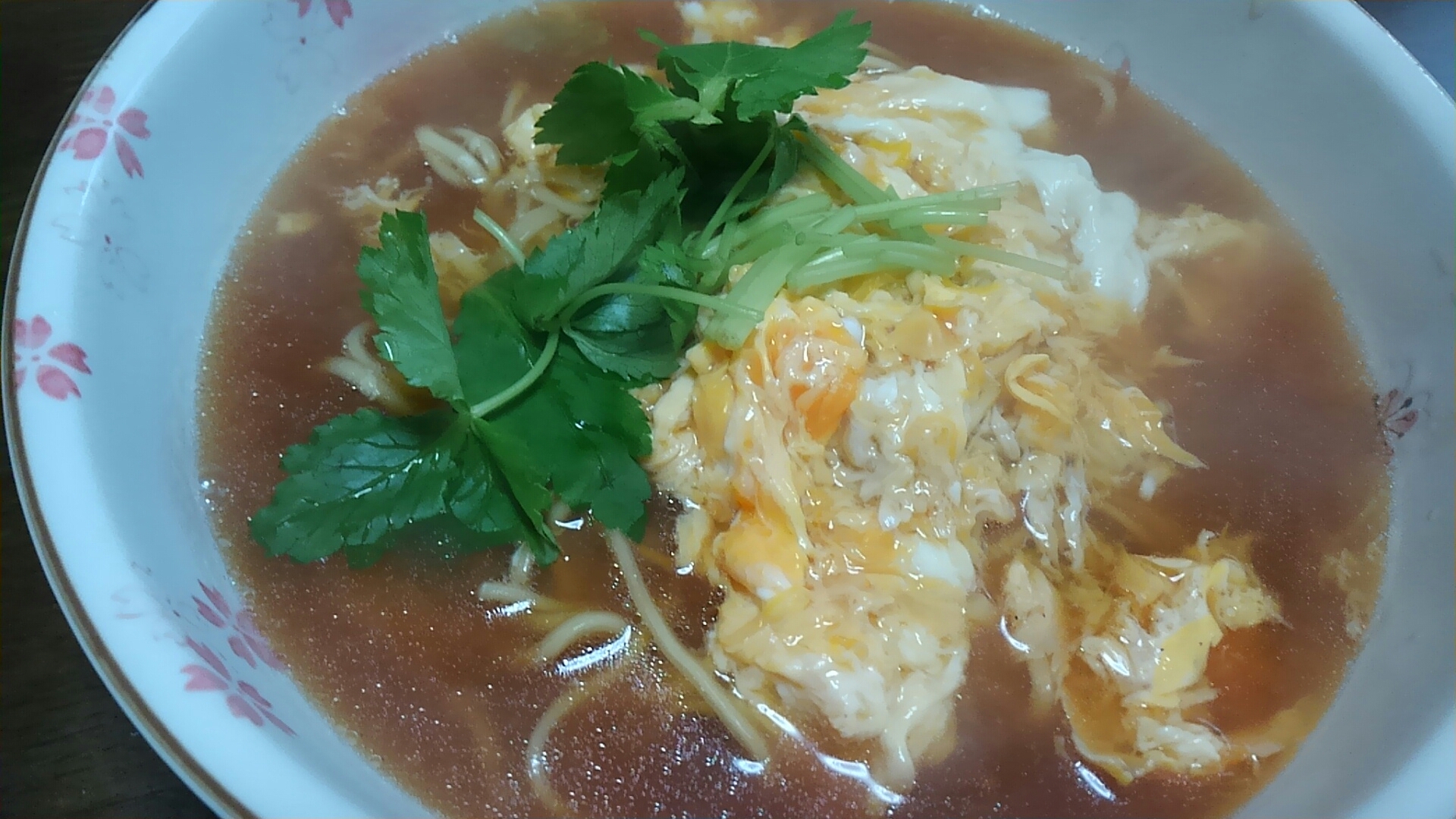 卵ふわふわ♪かき玉醤油ラーメン＊