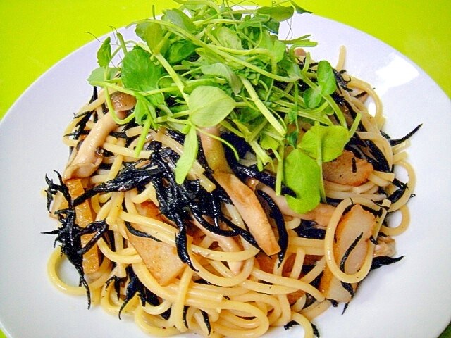 ひじきとしめじ薩摩揚げの和風パスタ レシピ・作り方 by mint✩（返