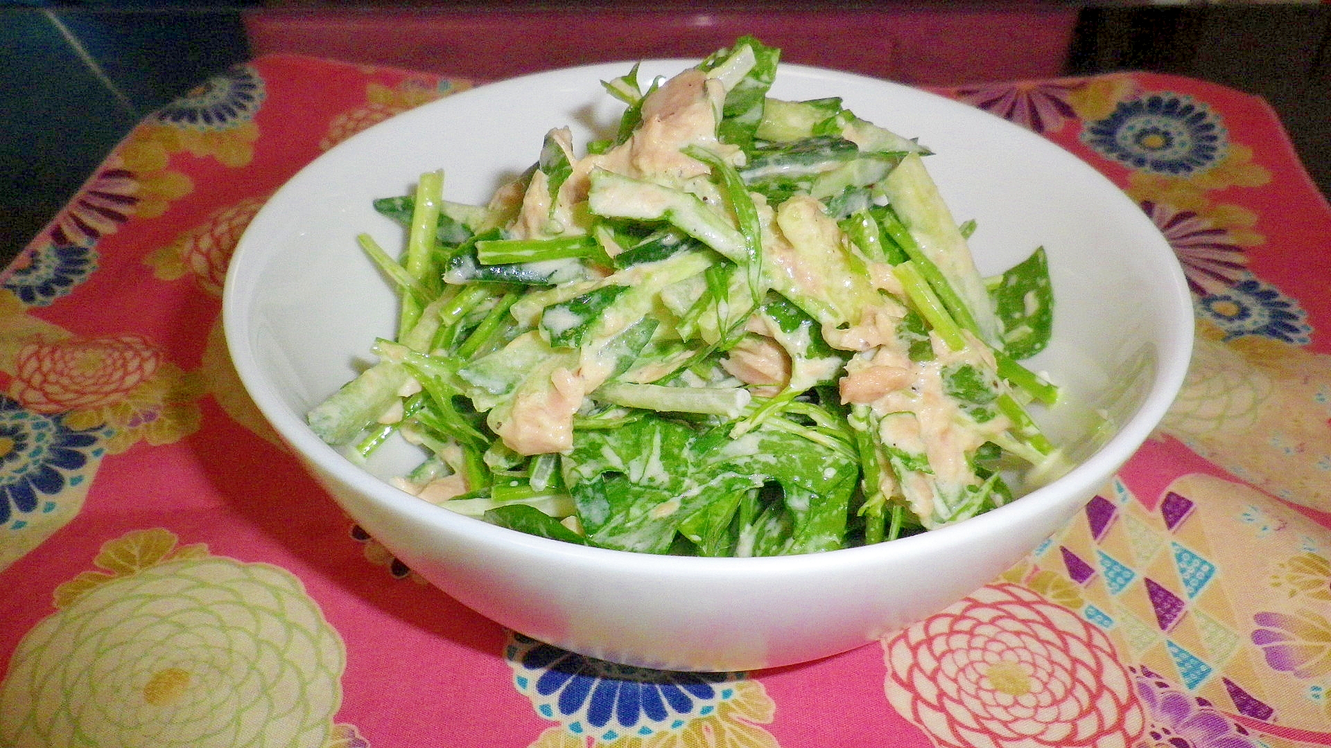 ツナと水菜のマヨサラダ