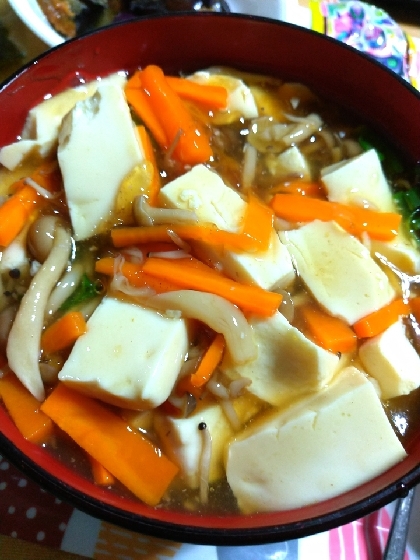 豆腐と野菜のあんかけ♪レンジで簡単♪