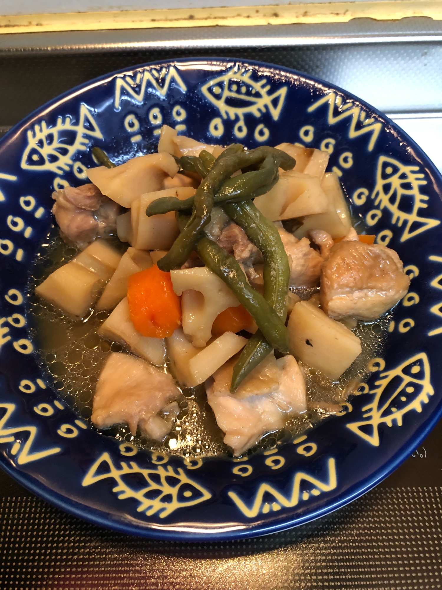 鶏肉とレンコンのさっぱり煮^_^