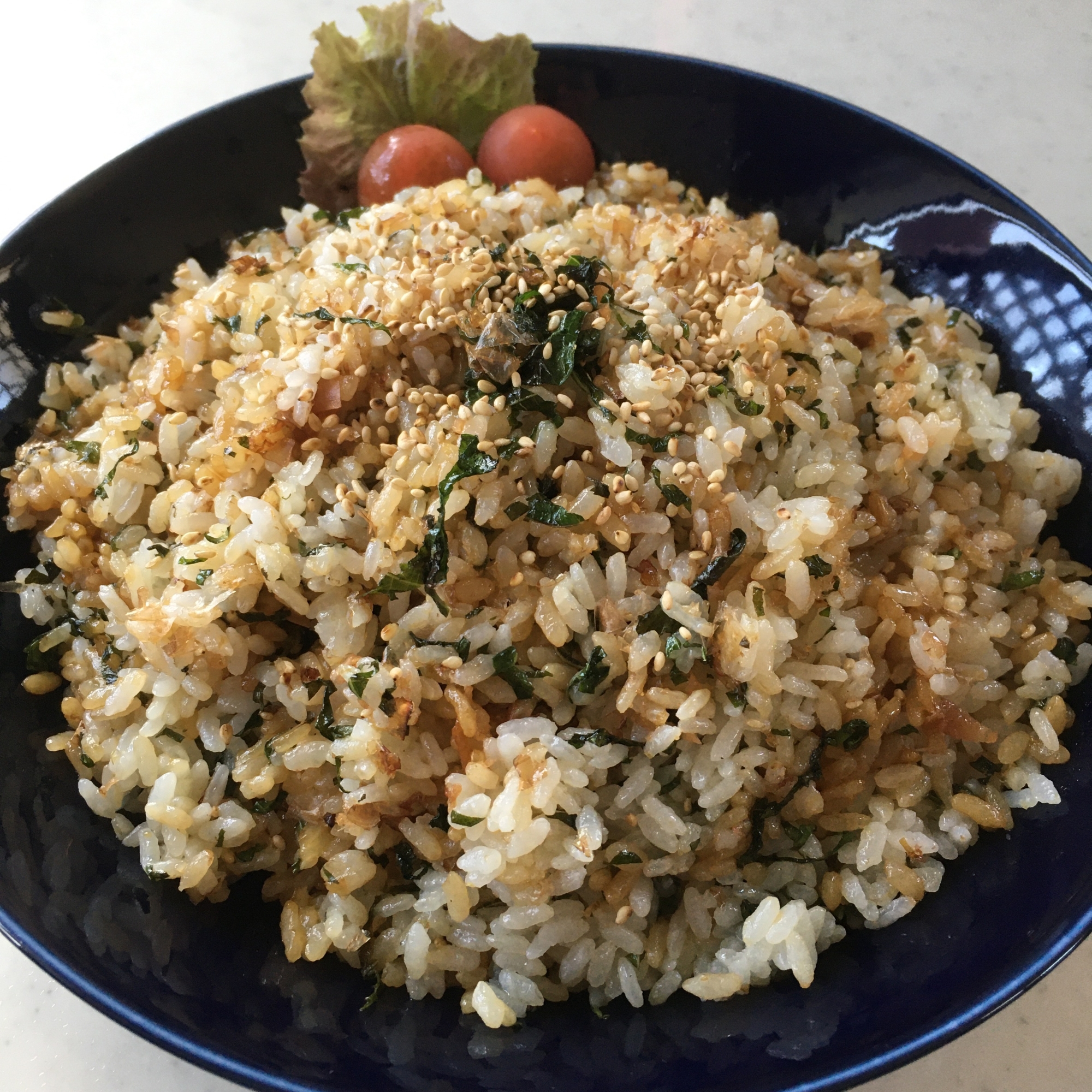 梅紫蘇ごまおかか焼飯♪