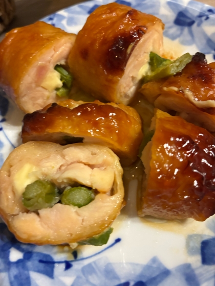 レンジで簡単！鶏ささみのアスパラ巻き
