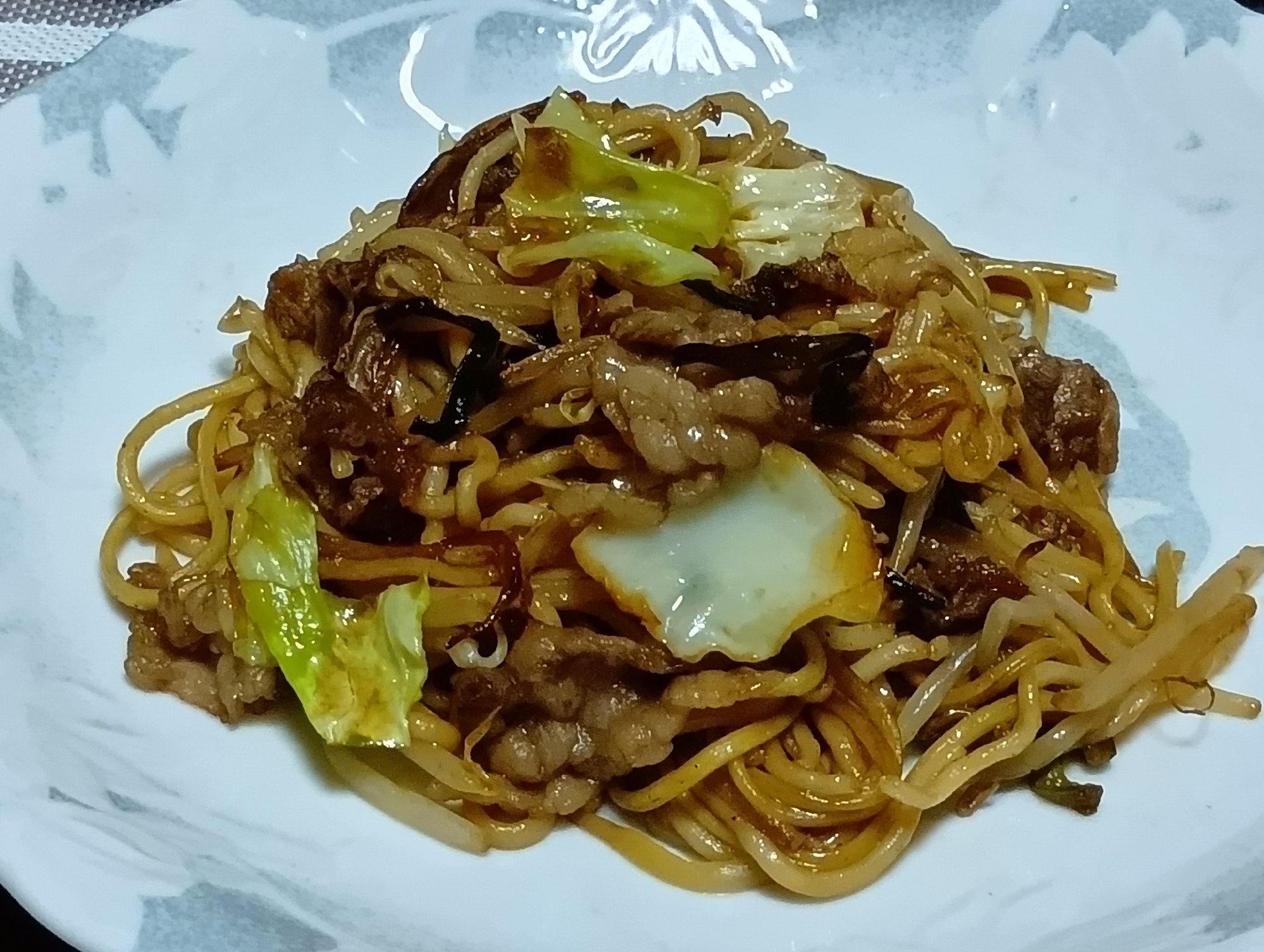 牛バラ de ニラもやし焼きそば*細うどん&そば麺