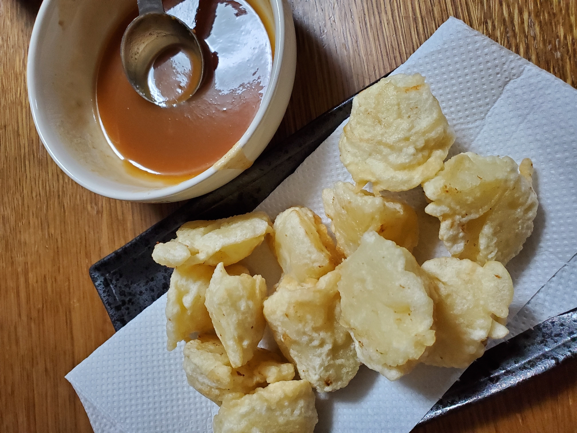 じゃがいもの天ぷらの味噌だれ