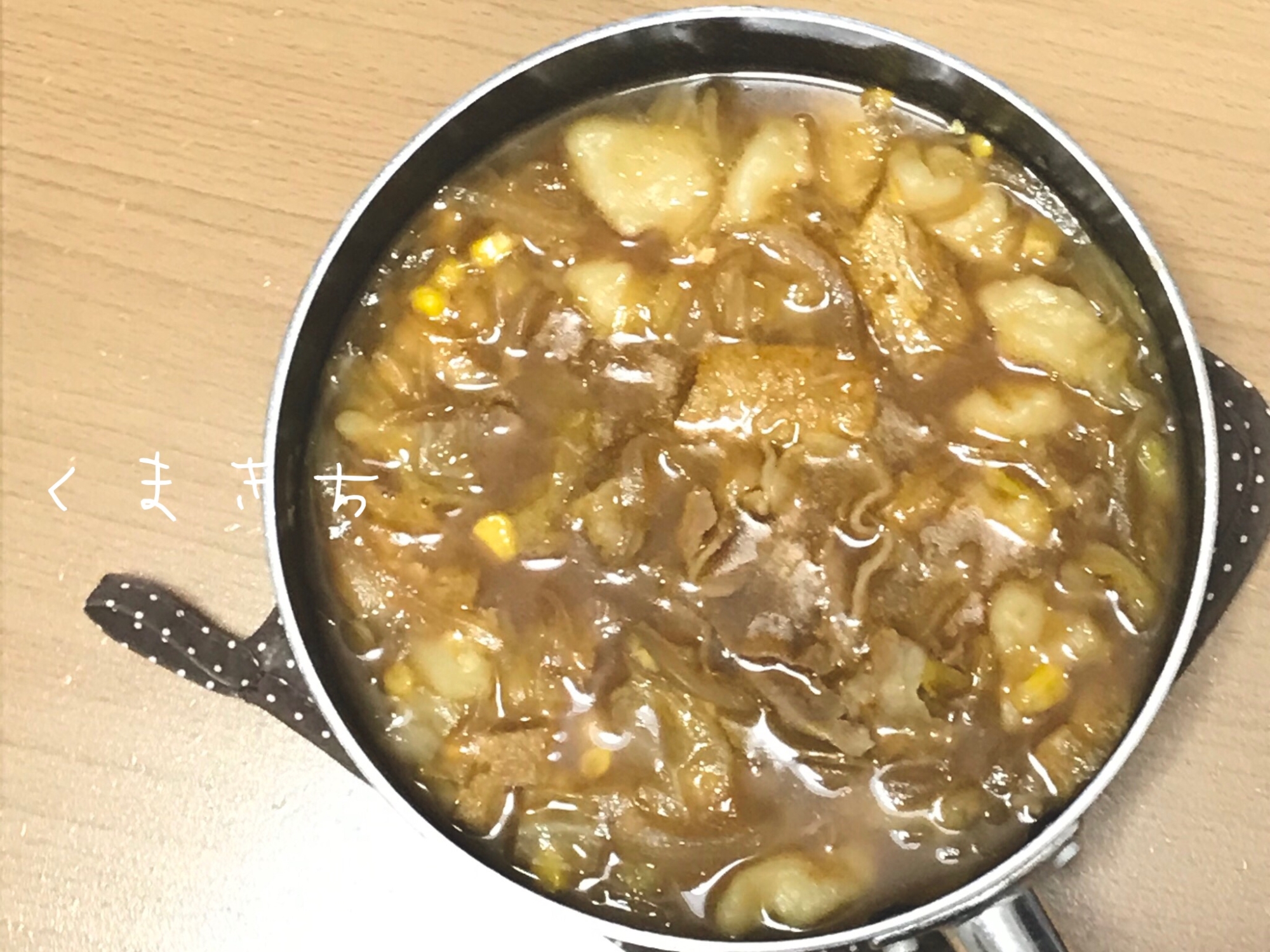 レトルトカレーで作る＊カレー鍋すいとん入り