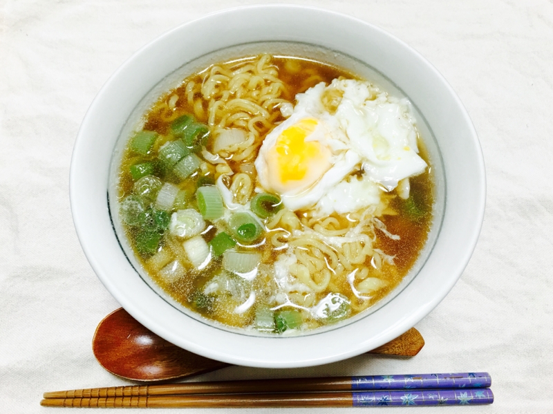 クタッと長ねぎたっぷり卵入りラーメン♡