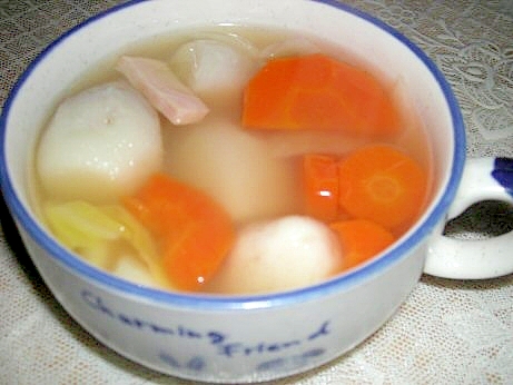 里芋と白菜のコンソメスープ
