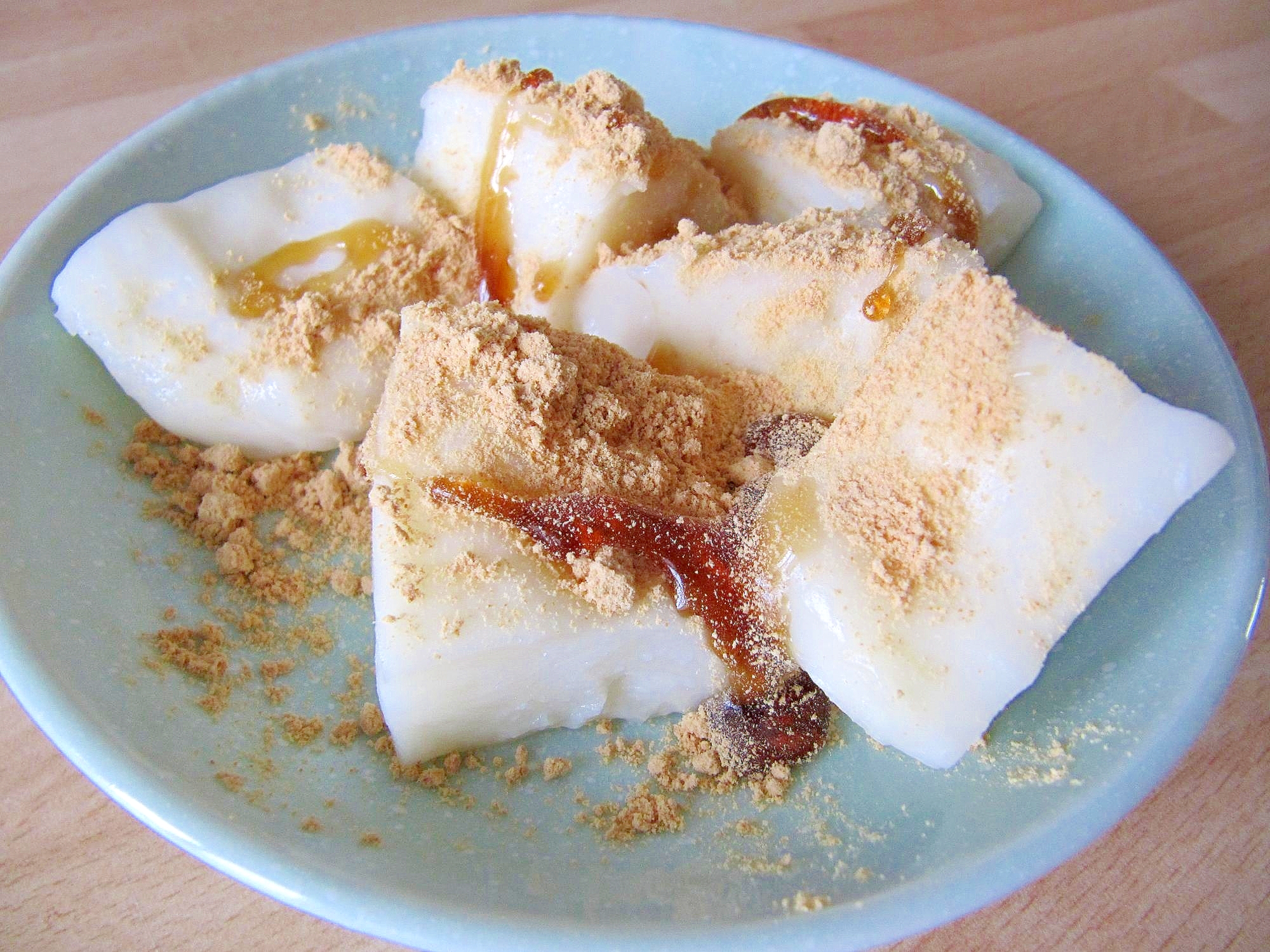 小麦粉で作る 抹茶味のくずもち風和菓子 レシピ 作り方 By ヘルムート 楽天レシピ