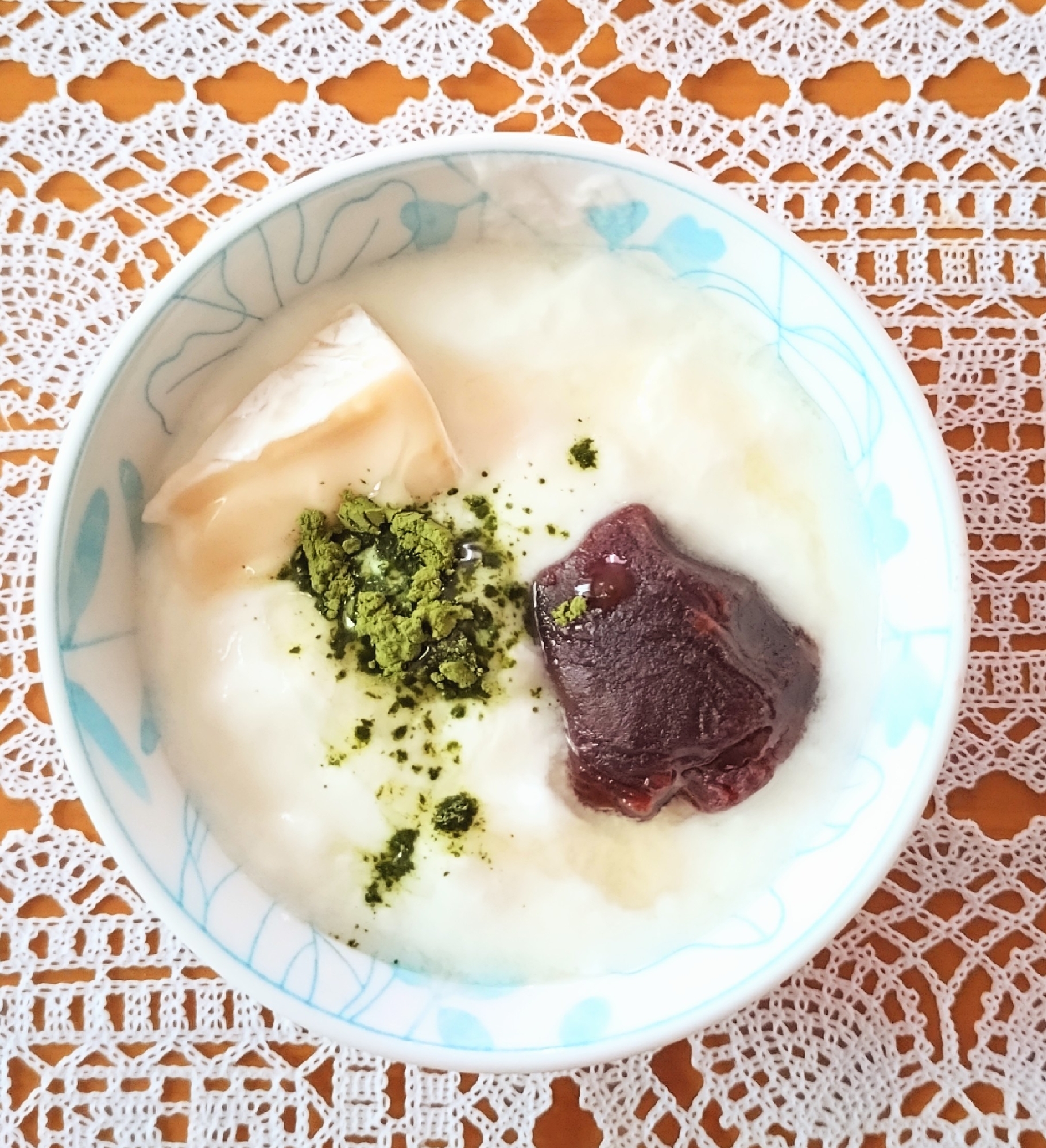 あんことカマンベールの抹茶ヨーグルト◇