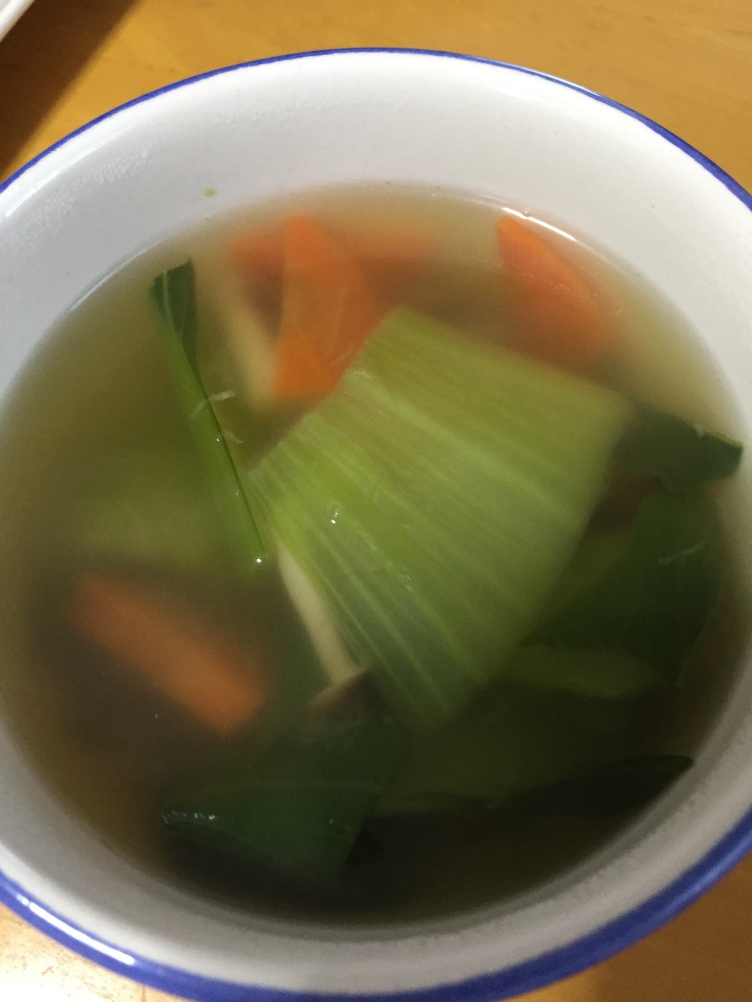 青梗菜の生姜スープ