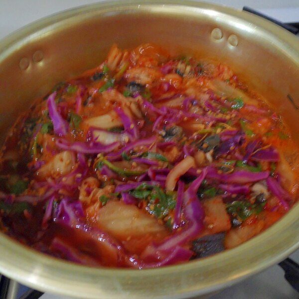 紫キャベツとタニシでキムチチゲ レシピ 作り方 By 松子 女 楽天レシピ 紫キャベツとタニシでキムチチゲ レシピ 作り方 By 松子 女 楽天レシピ