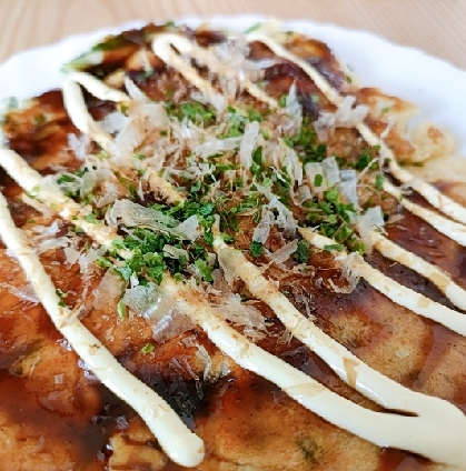 大根の葉入りのお好み焼き栄養満点ですね(*^-^*)
美味しく頂きました♪