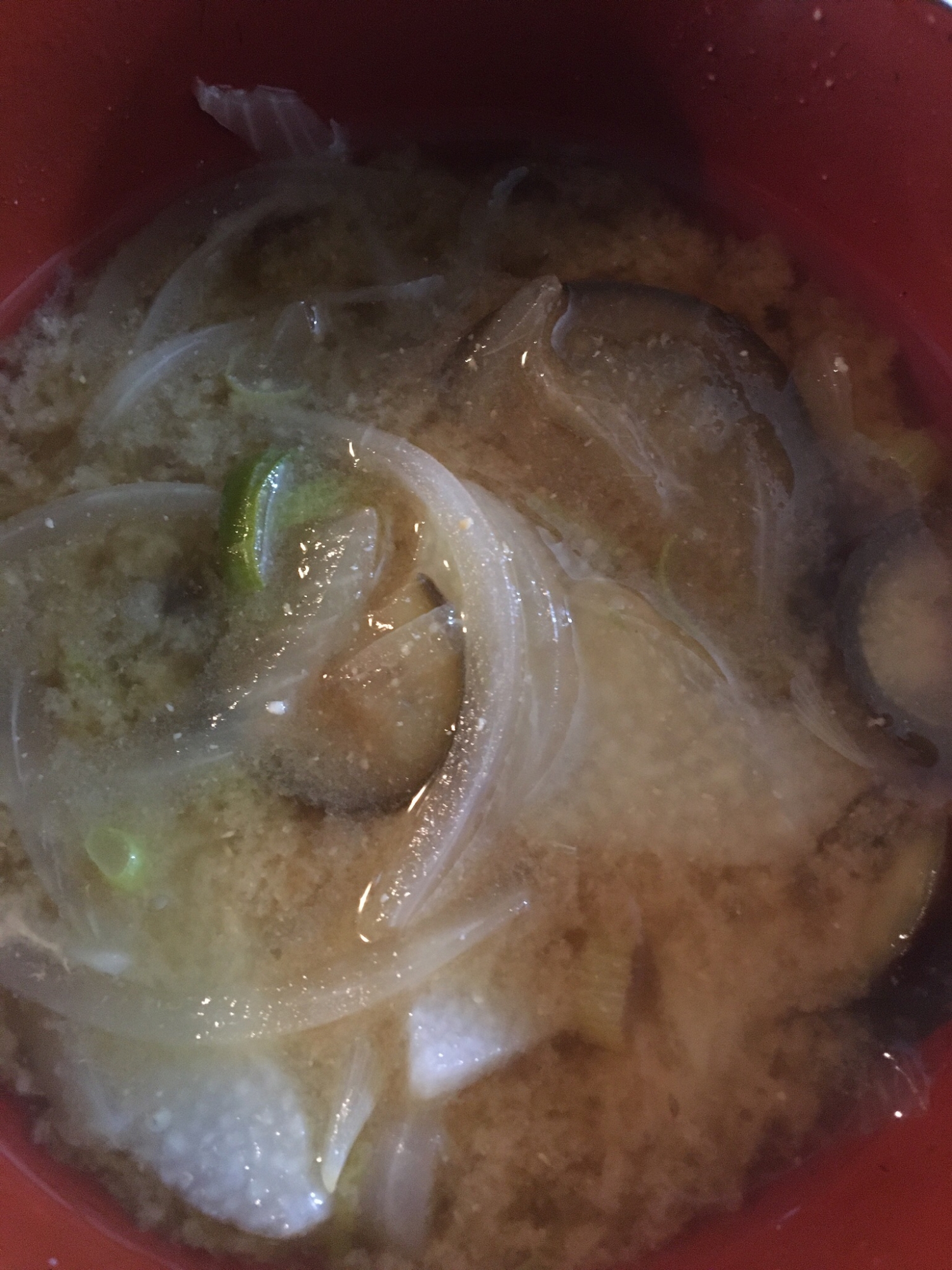 菊芋とナスと玉ねぎの味噌汁