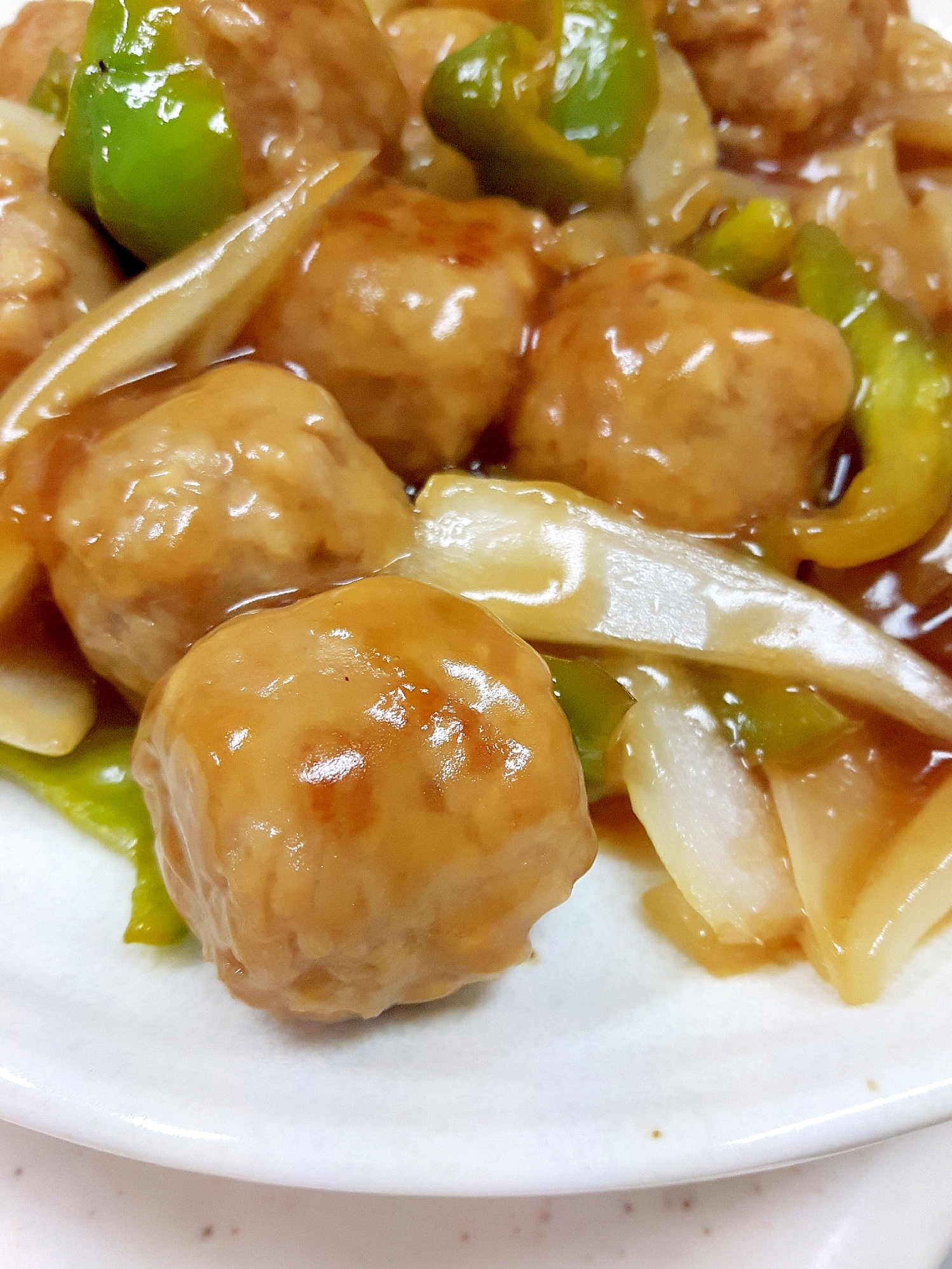 子供が喜ぶ(^^)ミートボールと玉ねぎの甘酢あん♪