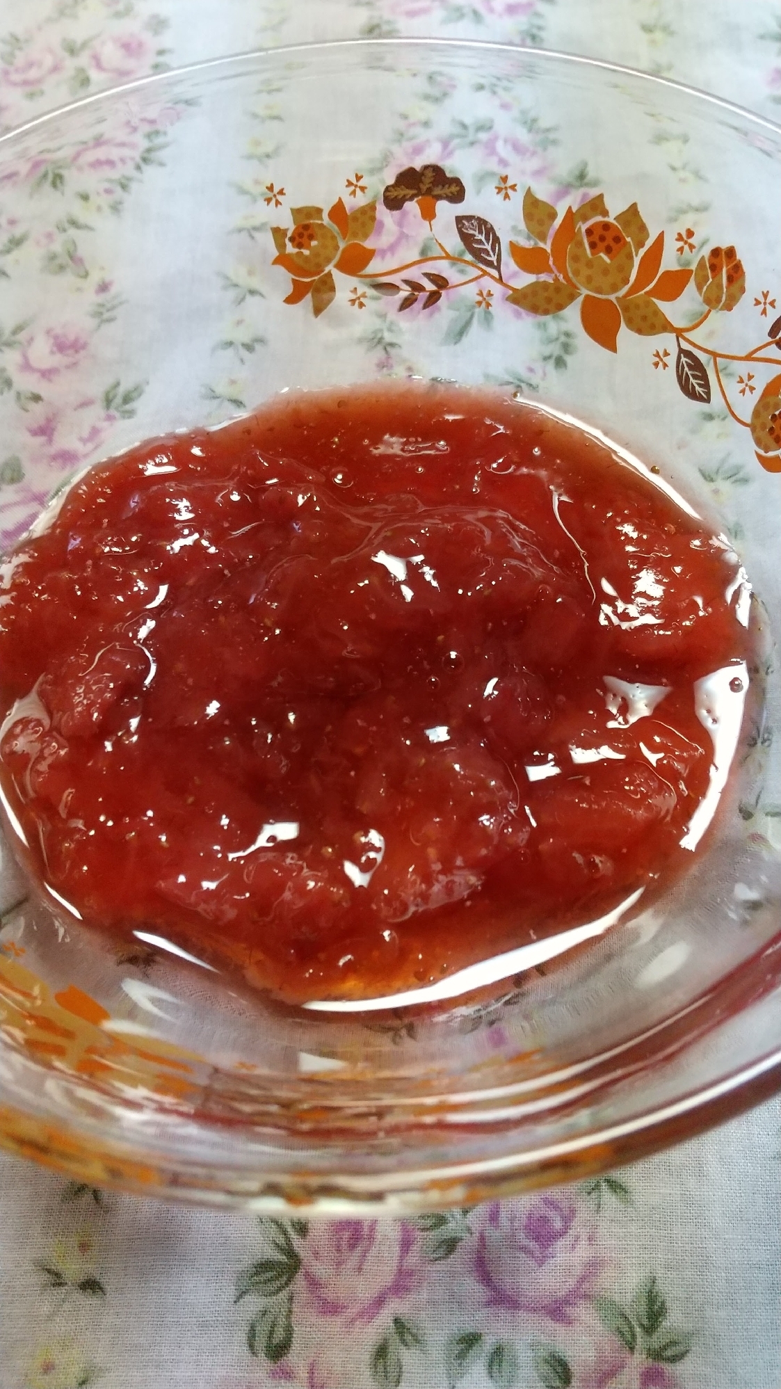 レンジで簡単✿果肉たっぷりいちごジャム✿