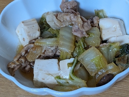 生姜が効いてる◎白菜と豆腐、豚肉の中華風うま煮