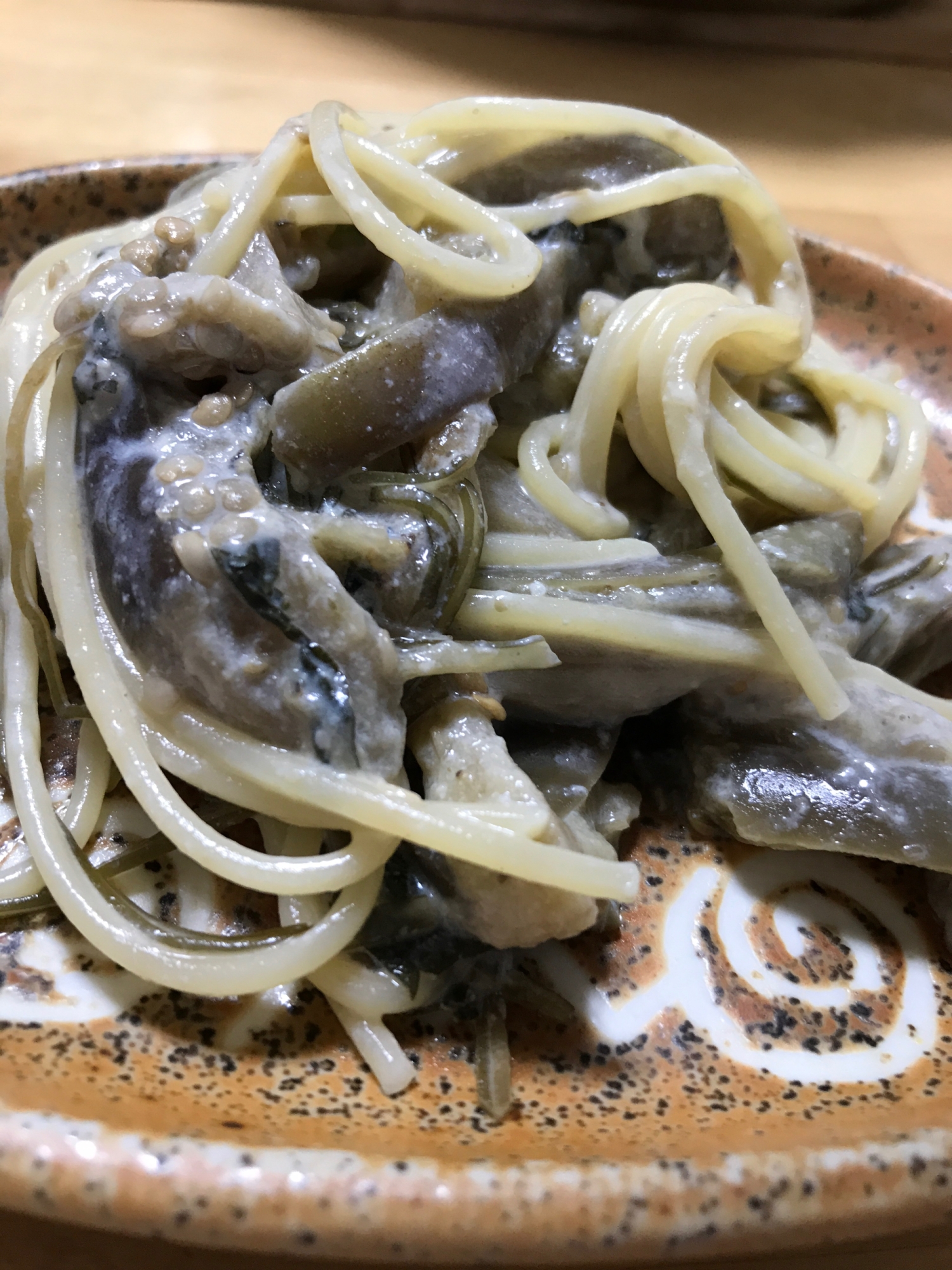 茄子のクリームパスタ