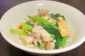 あっさり、鶏と小松菜の炒め煮