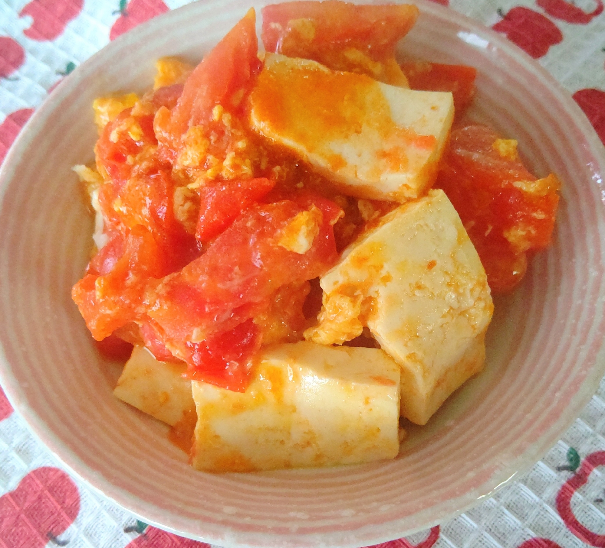 豆腐とトマトの卵炒め☆